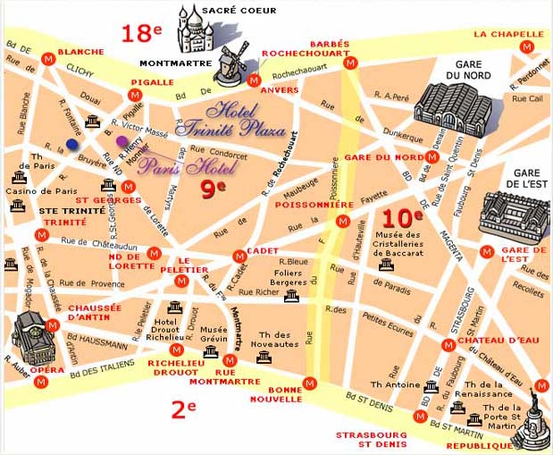 Hotel Villa Margaux (Le Paris hôtel) Parigi :  map 1