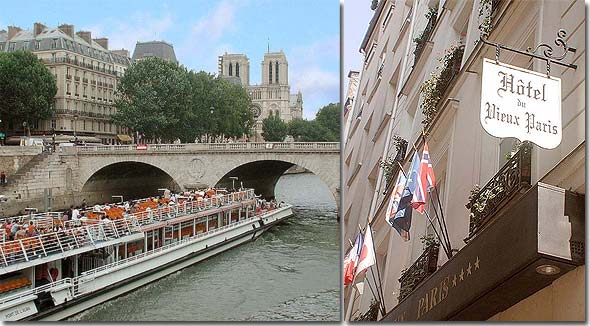 Relais-Hôtel du Vieux Paris Paris 4* star near the Latin Quarter (Quartier Latin) and boulevard Saint Michel, Left Bank area