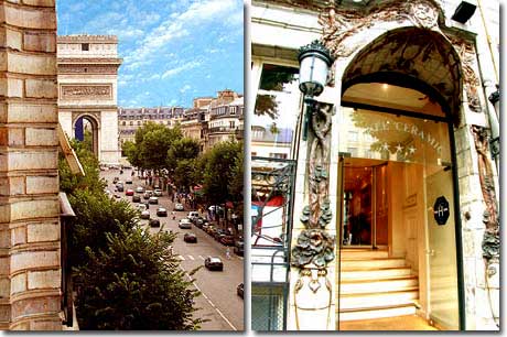 Hotel Elysees Ceramic 3* Sterne Paris in der Nähe der Avenue des Champs Elysées.