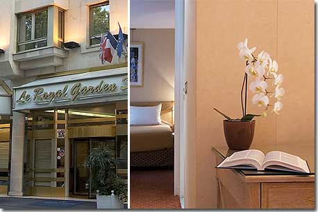 Hotel Royal Garden Champs Elysees Paris 4* estrelas ao pé dos Campos Elísios e perto do Arco do Triunfo