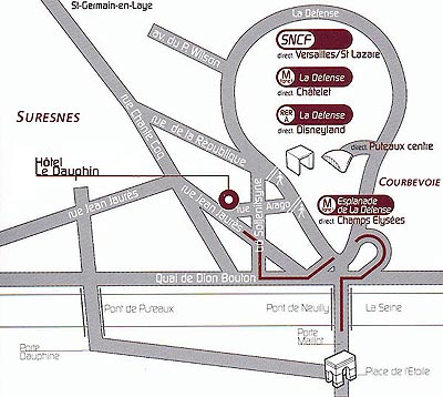 Hotel le Dauphin Parigi :  map 1