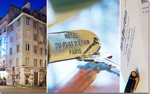 Hotel Plat d'etain 3* Sterne Paris in der Nähe der Le Marais und des Centre Pompidou Beaubourg.