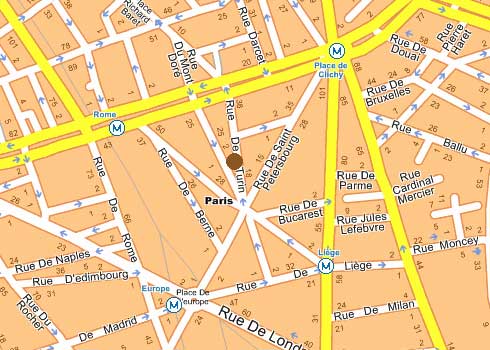 Hotel Elysees Opera Paris : Map and access. How to reach us. map 1