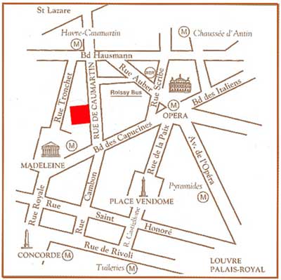Hotel Le Pera Paris : Mapa e acesso. map 1