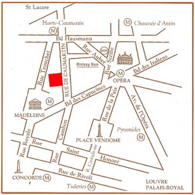 Hotel Le Pera Paris Near The Garnier Opera House And Close To The Grands Boulevards Paris How To Get To Our Hotel Plan Map Route