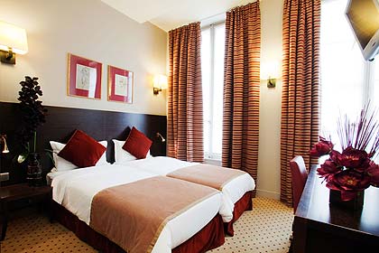 Photo 8 - Best Western Hotel Paris Louvre Opéra Paris 3* star near the Garnier Opera - The Twin room includes 2 single beds.