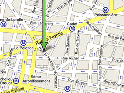 Hotel Monte Carlo Paris : Einfahr Plan. map 1
