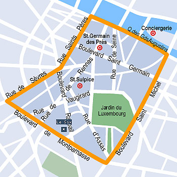 Hotel Le Six Paris : Map and access. How to reach us. map 1