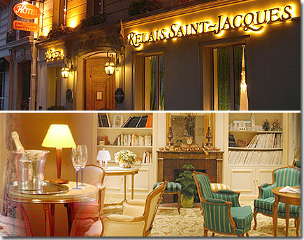 Hotel Relais Saint Jacques Paris 4* estrelas ao pé do bairro Latino (Quartier Latin) e perto do boulevard Saint Michel