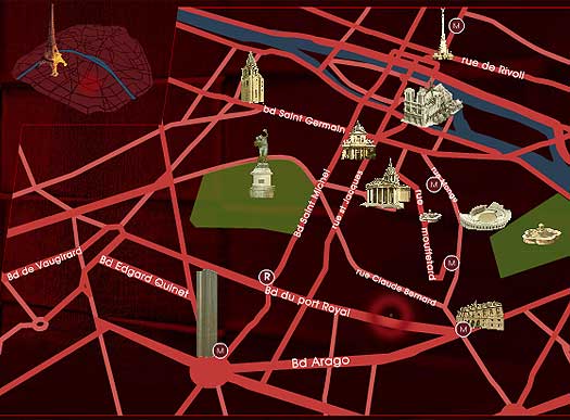 The Five Hotel Paris : Map and access. How to reach us. map 1