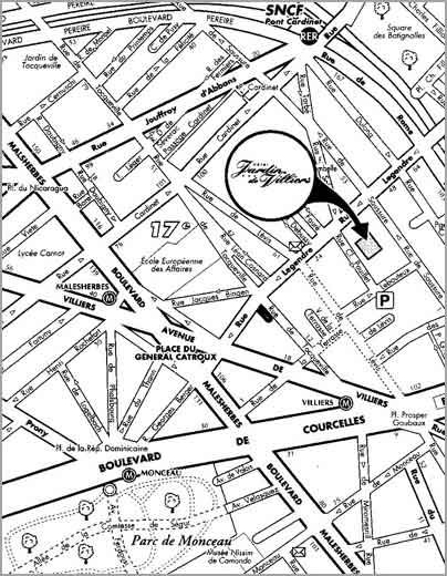 Hotel Jardin de Villiers Paris : Einfahr Plan. map 2