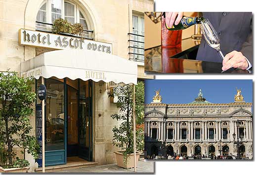 Hotel Ascot Opera París 3* estrellas cerca de la Ópera Garnier