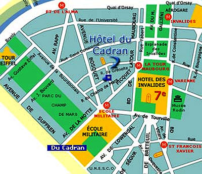 Hotel du Cadran Paris : Plan et accès à l'hôtel. map 2